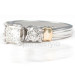 1.30CT Princess and Round Cut Diamonds Engagement Ring