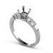 0.60CT Princess and Round Cut Diamonds Engagement Ring