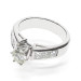 1.40CT Round and Princess Cut Diamonds Engagement Ring