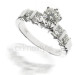 1.15CT Round and Princess Cut Diamonds Engagement Ring