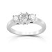 0.90CT Round Cut Diamonds Three Stone Ring