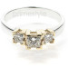 0.80CT Princess Cut Diamonds Three Stone Ring