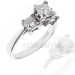 0.90CT Princess Cut Diamonds Three Stone Ring