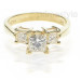 0.90CT Princess Cut Diamonds Three Stone Ring