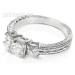 1.30CT Princess Cut Diamonds Three Stone Ring