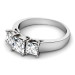 0.90CT Princess Cut Diamonds Three Stone Ring