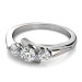 0.85CT Round Cut Diamonds Three Stone Ring