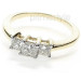 0.90CT Princess Cut Diamonds Three Stone Ring