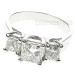 3.20CT Princess Cut Diamonds Three Stone Ring