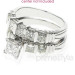 1.55CT Princess and Round Cut Diamond Bridal Set 