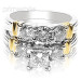 Diamond Bridal Set with Princess and Round Cut Diamonds - 2.00CT Total Weight 