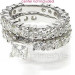 5.30CT princess and round Cut Diamonds Bridal Set