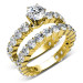 5.30CT Round Cut Diamonds Bridal Set