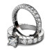 princess and round Cut Diamonds - 1.45CT Total Weight Bridal Set