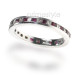 1.60CT Princess Cut Diamonds and Rubies Eternity Band