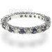 1.50CT Round Cut Diamonds and Sapphires Eternity Band