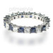 3.40CT Princess Cut Diamonds and Sapphires Eternity Band