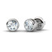 14KT White Gold Diamond Stud Earrings with 0.80CT Total Weight