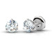 Diamond Stud Earrings with 0.25CT Total Weight In Platinum Setting