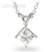 0.55CT Princess Cut Diamond Solitaire Pendant