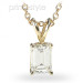0.80CT Emerald Cut Diamond Solitaire Pendant