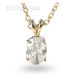 0.25CT Oval Cut Diamond Solitaire Pendant