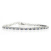 14KT White Gold Sapphires 4.00CT Round Cut Diamonds Bracelet 
