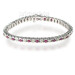 6.00CT Round Cut Diamond and Rubies Bracelet In 14KT White Gold