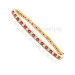 1.00CT Round Cut Diamond and Rubies Bracelet In 14KT Yellow Gold