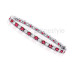 1.00CT Round Cut Diamonds and Rubies Bracelet In 14KT White Gold