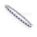 4.00CT Diamonds Sapphires Bracelet In 14KT White Gold