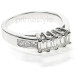 1.10CT Emerald and Princess Cut Diamond Wedding Band