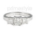 0.50CT Princess Cut Diamonds Three Stone Ring