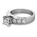 1.20CT Princess and Round Cut Diamonds Engagement Ring