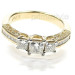 1.50CT Princess and Round Cut Diamonds Three Stone Ring