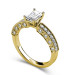 1.15CT Princess and Round Cut Diamonds Engagement Ring