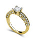 1.60CT Princess and Round Cut Diamonds Engagement Ring
