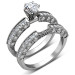 1.55CT Round Cut Diamond Bridal Set 
