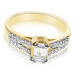 1.35CT Emerald and Round Cut Diamonds Engagement Ring