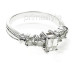 1.15CT Emerald and Round Cut Diamonds Engagement Ring
