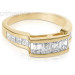 1.40CT Emerald and Princess Cut Diamond Wedding Band
