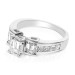 1.65CT Emerald and Princess Cut Diamonds Engagement Ring
