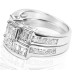 3.15CT Diamond Bridal Set with Emerald and Princess Cut Diamonds 