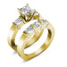 Diamond Bridal Set with 2.35CT Total Weight Princess Cut Diamonds
