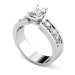 1.85CT Emerald and Round Cut Diamonds Engagement Ring