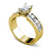 1.85CT Emerald and Round Cut Diamonds Engagement Ring