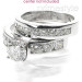 Bridal Set - 2.85CT round Cut Engagement Ring and Wedding Band