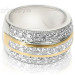 2.15CT Princess and Round Cut Diamond Wedding Band