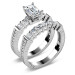 Wedding Band and Engagement Ring - 1.85CT Diamond Bridal Set 