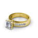 1.90CT Emerald and Princess Cut Diamonds Engagement Ring